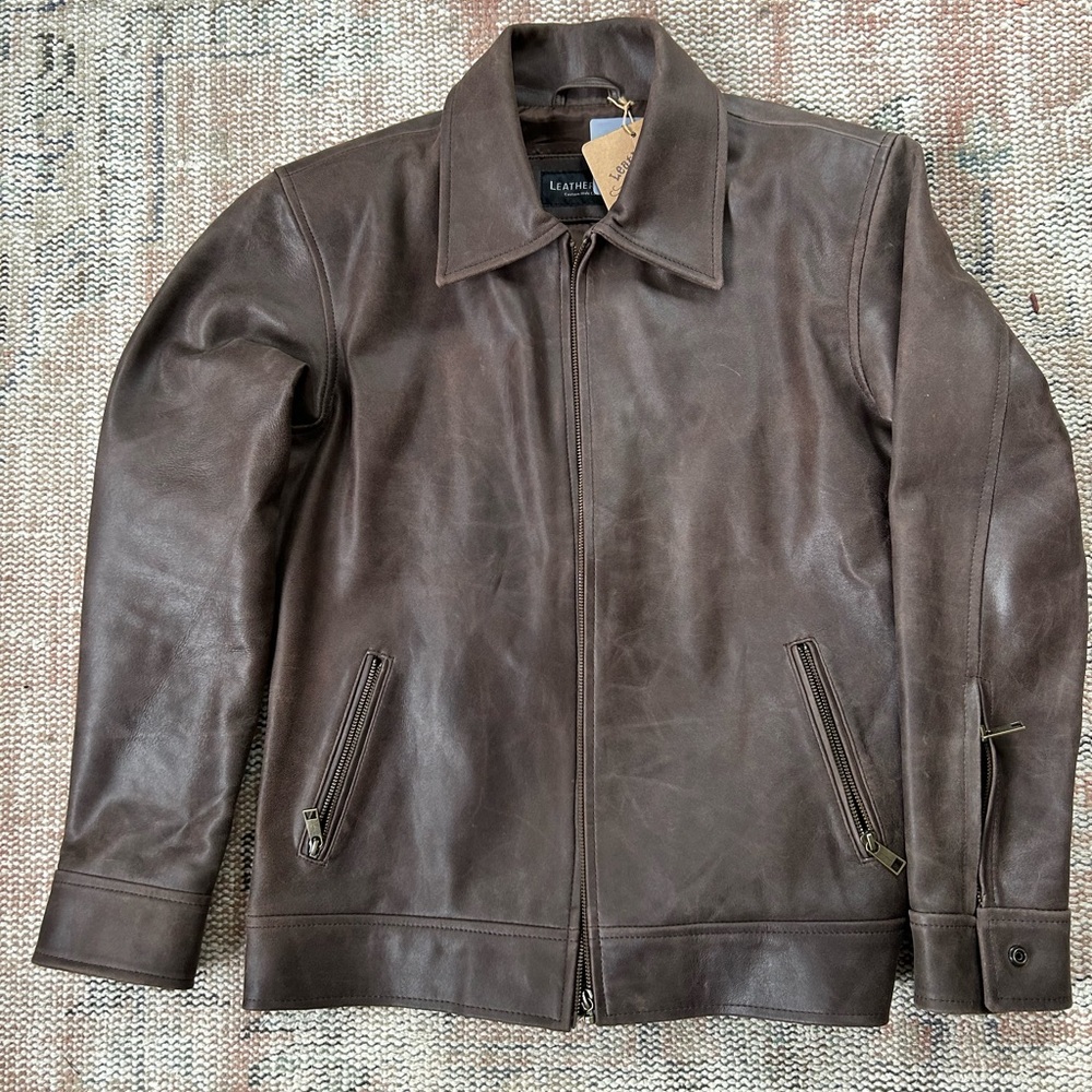 LeatherCult brown leather jacket size S/M